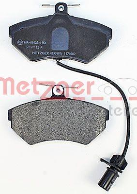 Jeu de 4 plaquettes de frein METZGER ref. 1170082